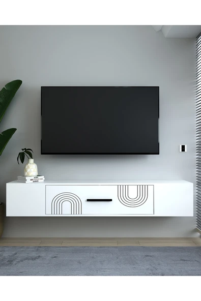 DEMONTE DECOR KODAKL2DD DUVARA MONTAJ TV SEHPASI BEYAZ-BEYAZ - 1