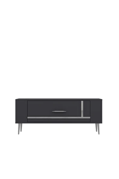 DEMONTE DECOR RETROP1DD TV SEHPASI ANTRASİT-GÜMÜŞ - 3