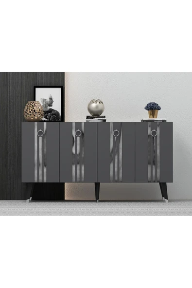 DEMONTE DECOR IŞILL KONSOL ANTRASİT-GÜMÜŞ ürün görseli 1