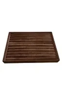 Süet Kumaş Kahve Renk 34 cm / 24 cm Sosisli Yüzük Sergileme Standı - 3