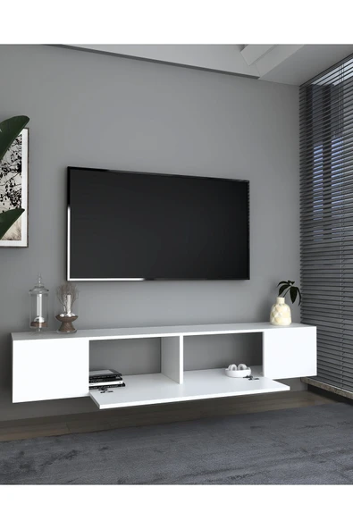 DEMONTE DECOR KODAKL2DD DUVARA MONTAJ TV SEHPASI BEYAZ-BEYAZ - 3