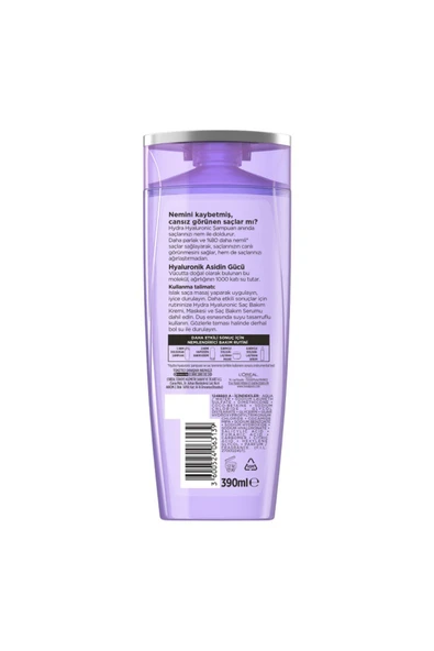 Elseve L'Oréal Paris Elseve Hydra [Hyaluronic] Nem Dolduran Şampuan 390 ml 2 Adet - 7