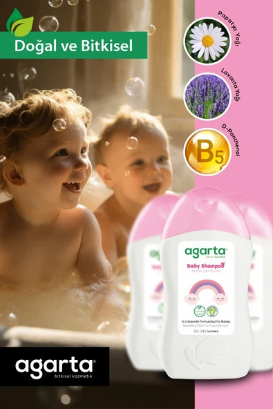 Agarta Doğal Bebek Kız Çocuklarına Özel Bakım Şampuanı 400 ml - Resim 2