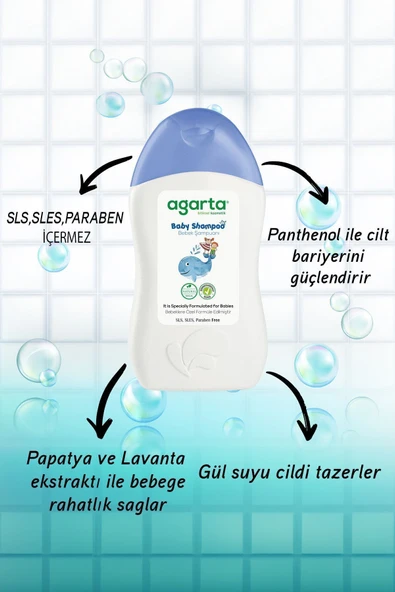 Agart Doğal Erkek Bebek Çocuklarına Özel Şampuan 400 ml - Resim 3
