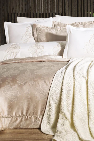 Çeyiz Diyarı Demet 10 Parça Çeyiz Seti Bej ürün görseli