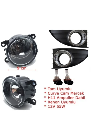 parcafix Renault Fluence Sis Farı Takımı Krom Çerçeveli ürün görseli