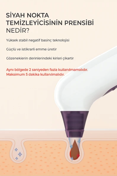 Mavi Işıklı Siyah Nokta Temizleyici Vakumlu Siyah Nokta Ve Yüz Temizleme Cihazı - 5