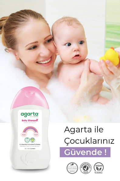 Agarta Doğal Bebek Kız Çocuklarına Özel Bakım Şampuanı 400 ml - Resim 3