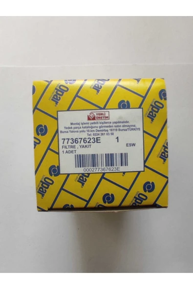 OPAR 1.3-1.6 Mj Yakıt Filtresi 77367623e 77366216 77366330 77366607 77366642 818021 818025 9551499 Pu7019 - Resim 2
