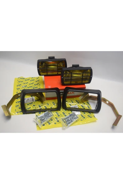 FARSAN Doğan Kartal Şahin Sarı Renkli Sis Far Seti Ayaklı Çerçeveli Farsan Marka - Resim 3