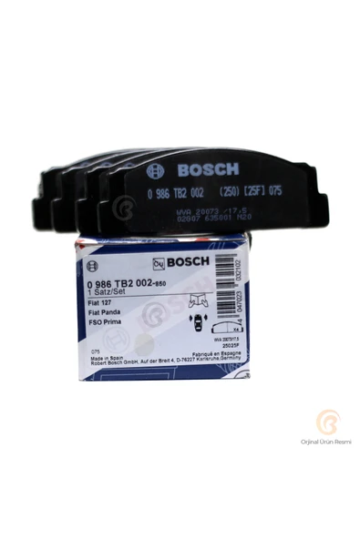 Bosch Tofaş Ön Fren Balata Takımı 4'lü 0986TB2002 ürün görseli