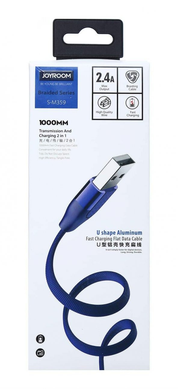 Joyroom S-M359 1M 2.4A Mikro Hızlı Şarj ve Data Kablosu Siyah - 6