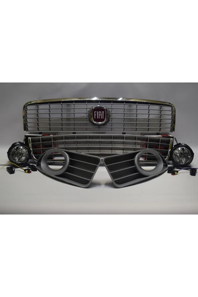 ESER Linea Gri Nikelaj Çerçeveli Panjur Tampon Izgarası Sis Kapakları ve Sis Farları Takım Uyumlu - Resim 2