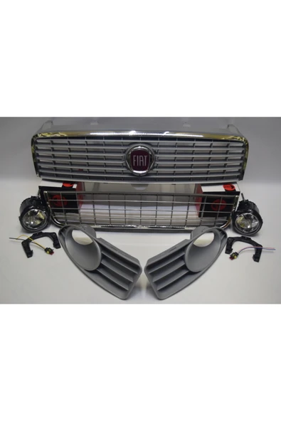 ESER Linea Gri Nikelaj Çerçeveli Panjur Tampon Izgarası Sis Kapakları ve Sis Farları Takım Uyumlu - Resim 3