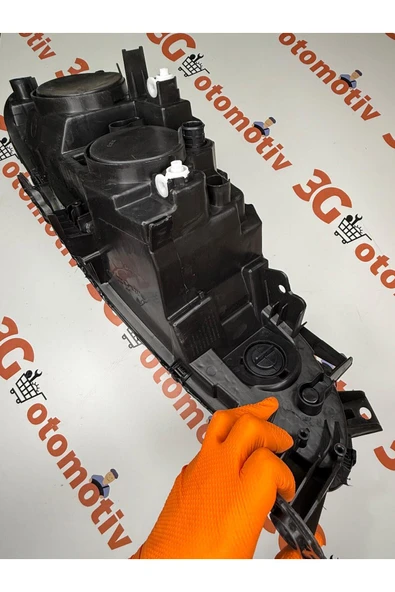 ESER Fiat Egea Ön Far Ledli Mercekli Siyah Komple Far Sağ Taraf (52145154) - Resim 4