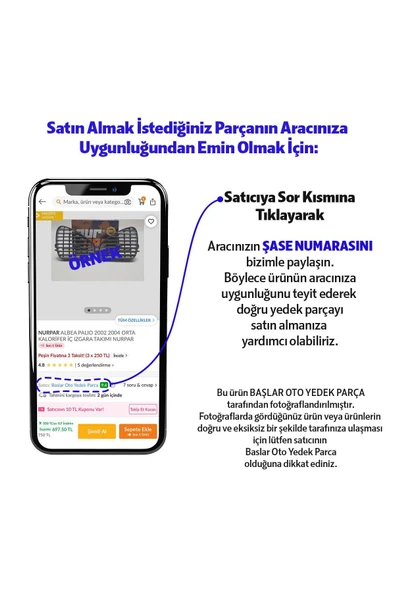 ESER Sis Farı ve Sis Çerçevesi Takımı Palio Albea 2002 2004 Model Eser Marka Sisli - Resim 4