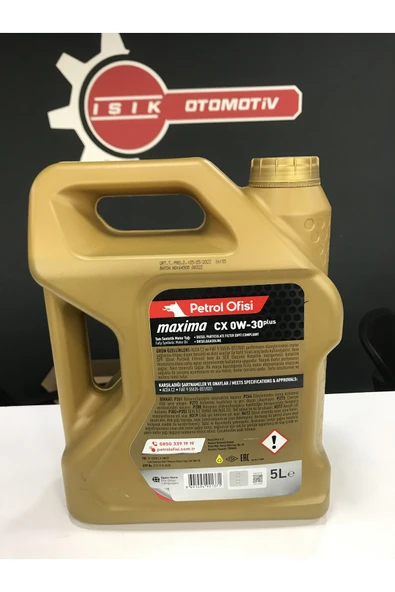 Petrol Ofisi 0W30 YAĞ EURO6 MOTORLAR İÇİN YENİ ÜRETİM PETROL OFİSİ 2023 5 LİTRES - Resim 2