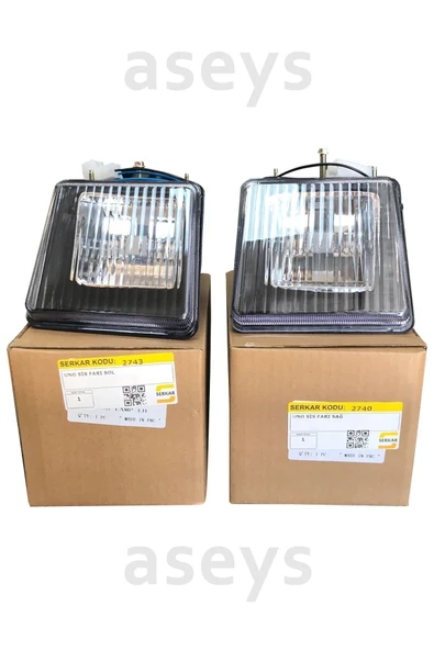 SERKAR Fiat Uno Uyumlu Sağ Ve Sol Sis Farı Ikili Takım Halinde (2 Adet Ampul Hediye ) - Resim 2