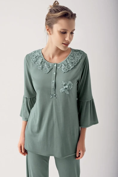 Artış 14200 Bayan Uzun  Kol Pijama Takımı - 6