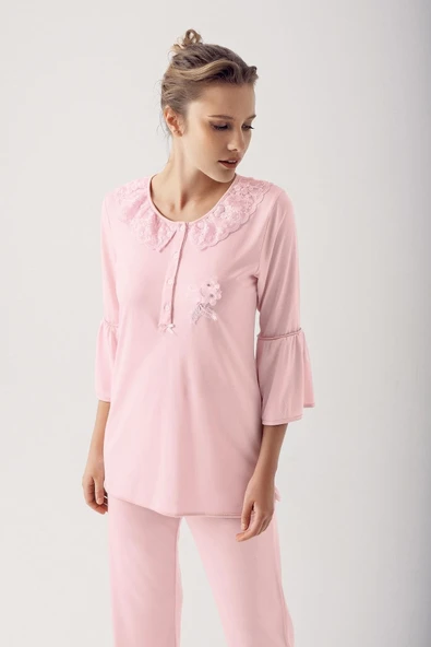 Artış 14200 Bayan Uzun  Kol Pijama Takımı - 4