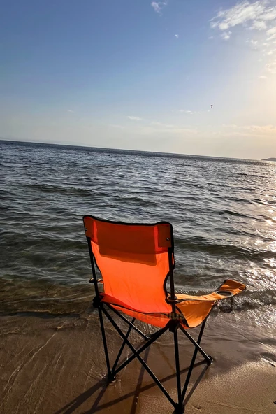 153CAMP0316 ROX Camping Katlanır Turuncu Kamp Sandalyesi, Konforlu, Dayanıklı Tasarım - Resim 3