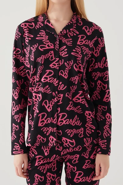 Barbie 1767-s Kadın Gömlek Pijama Takımı - Resim 9