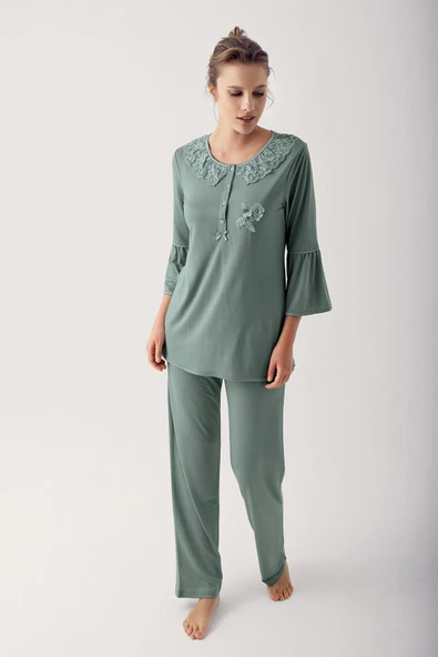 Artış 14200 Bayan Uzun  Kol Pijama Takımı - 5