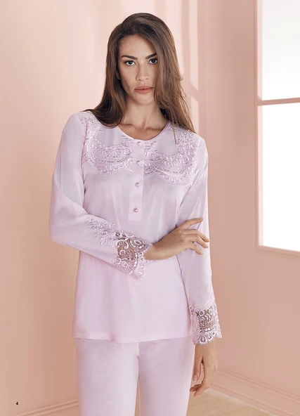 Espuar 757 Penye 3'lü Sabahlık Pijama Takımı - Resim 2