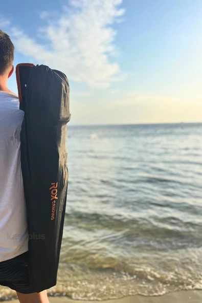 153CAMP0315 ROX Camping Katlanır Siyah Kamp Sandalyesi, Konforlu, Dayanıklı Tasarım - Resim 6