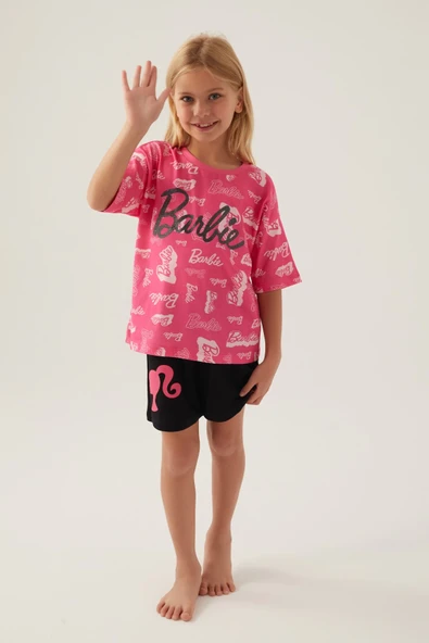 Barbie L1705-g Kız Çocuk Şort  Pijama Takımı ürün görseli 1