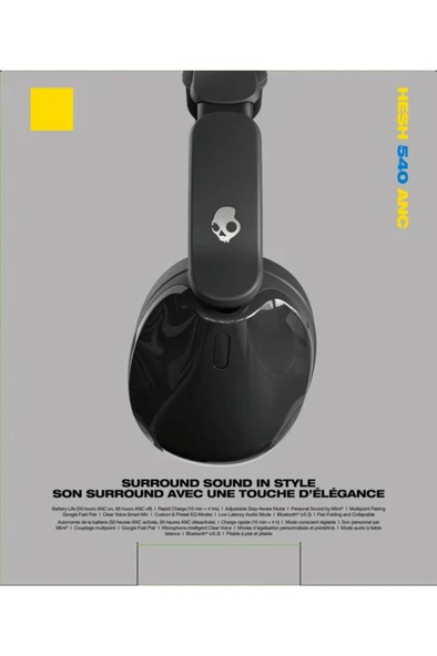 Skullcandy Hesh 540 Anc Kablosuz Kulaklık Siyah S6HAW-T740 - 6