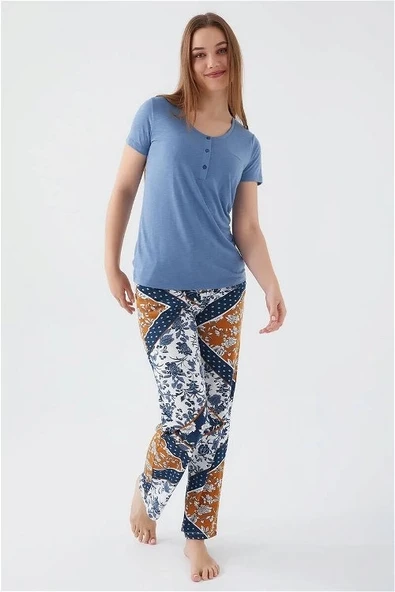 Pierre Cardin 8507-s Kadın Kısa Kol Pijama Takımı - Resim 3