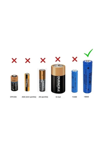 Watton 18650 Şarj Edilebilir Pil (El Feneri Pili) 3.7V 5200mAh - 3