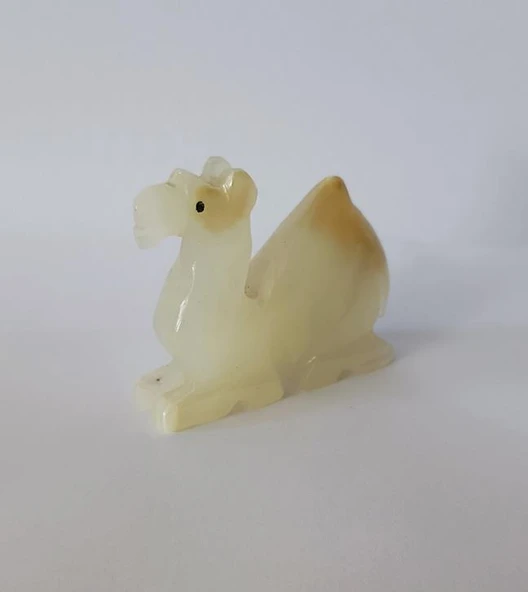 Deve Oniks Taşı Biblo Mermer Onix Ev Ofis Dekor Masa Süsü