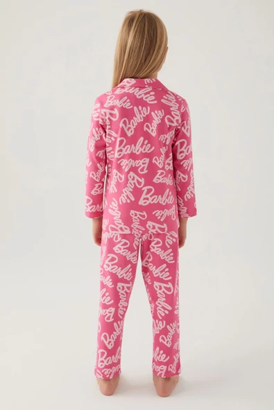 Barbie 1767-g Kız Çocuk Garson Gömlek Pijama Takımı - Resim 10