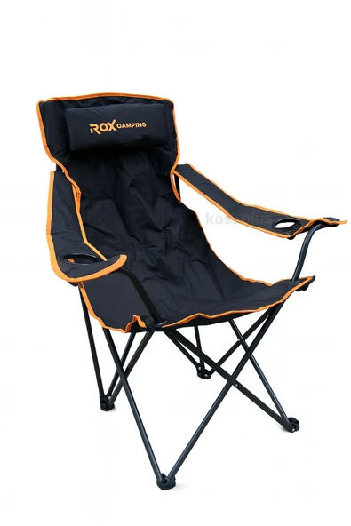 153CAMP0315 ROX Camping Katlanır Siyah Kamp Sandalyesi, Konforlu, Dayanıklı Tasarım ürün görseli 1