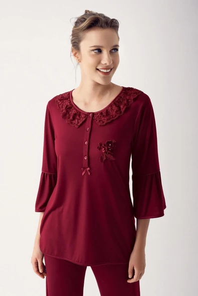 Artış 14200 Bayan Uzun  Kol Pijama Takımı - 8