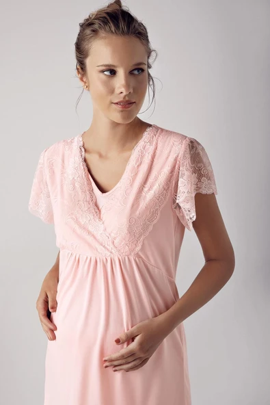 Artış 13208 Bayan Kısa Kol Lohusa Pijama Takımı - Resim 2