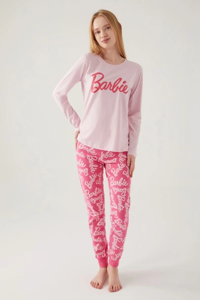 Barbie L1766-s Kadın Uzun Koll Pijama Takımı ürün görseli 1