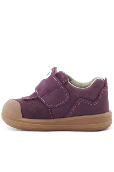 Rakerplus Dino Hakiki Deri Mor Kahverengi Yüksek Bilekli Bebek Ayakkabı - Resim 5