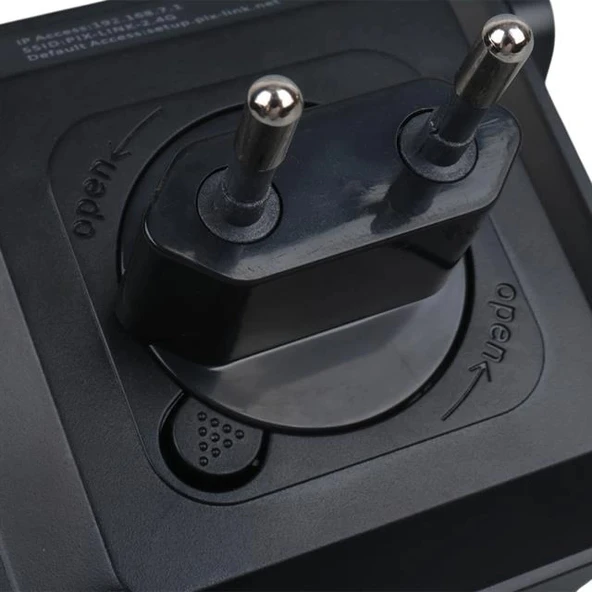 PowerMaster PW-WR22 300 Mbps 2.4 Ghz 2 Anten Wifi Router Repeater Access Point Priz Tipi - 3