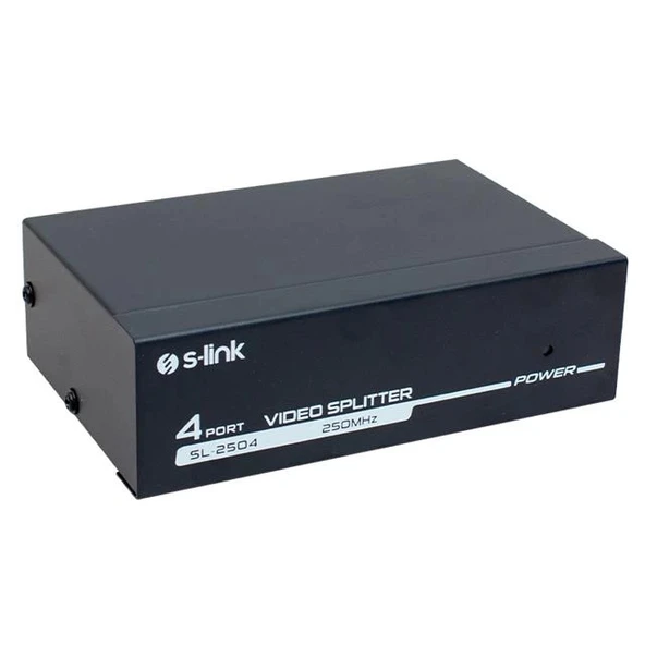 S-Link SL-2504 4 PORT 250 Mhz Monitör Çoklayıcı Vga Splitter Dağıtıcı