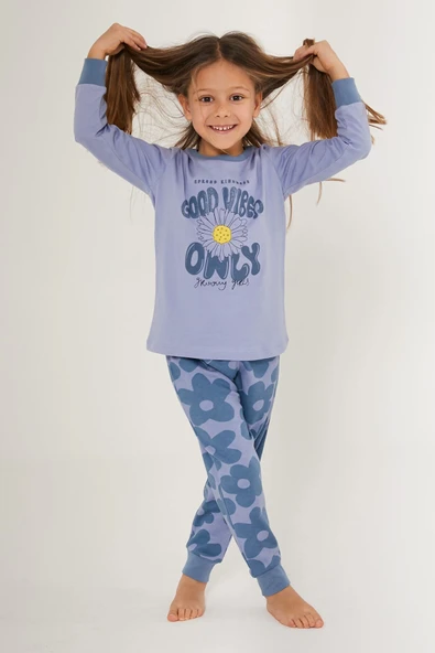 Roly Poly 3247-2 Kız Çocuk Uzun Kollu Pijama Takım - Resim 3
