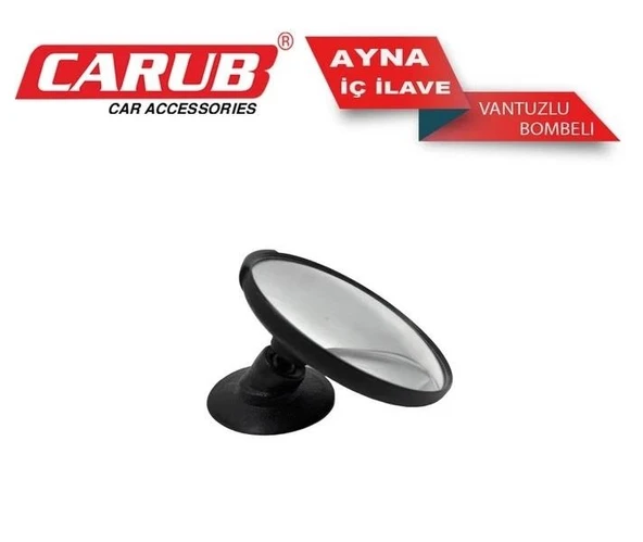 Vakumlu Araç İçi Bombeli Ayna 9 cm – Vantuzlu, Kolay Monta - 2