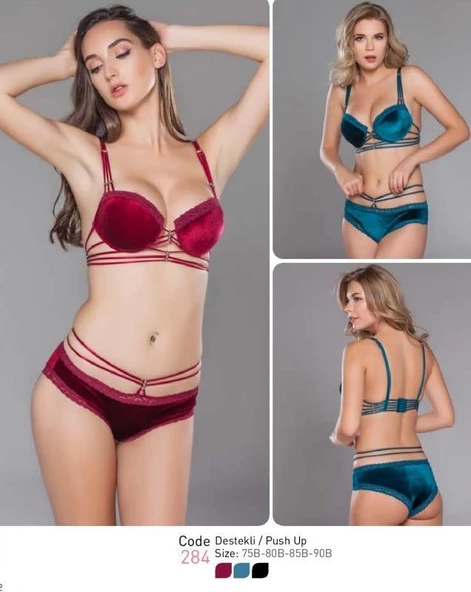 Moonlight 284 Kadife Dolgulu Sütyen Takım - Resim 2