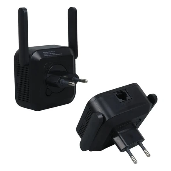 PowerMaster PW-WR22 300 Mbps 2.4 Ghz 2 Anten Wifi Router Repeater Access Point Priz Tipi - 2