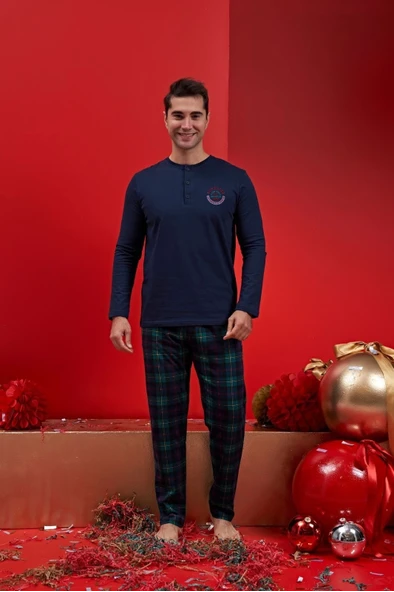 Ower Sleep 1586 Erkek Uzun Kol Pijama Takımı ürün görseli 1