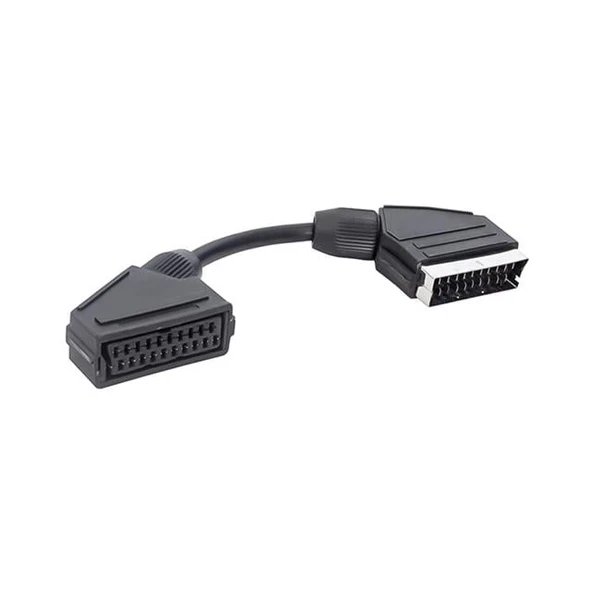 Scart Scart Erkek-Dişi Ara Kablo 20 Cm Elektromer