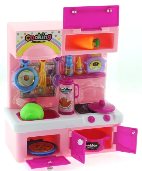 PARAPLY Aksesuarlı Mini Mutfak Seti Kız Erkek Çocuk Oyuncak Eğitici Oyuncaklar - Resim 3