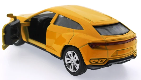 PARAPLY Çek Bırak Sarı Metal Araba Sl6601B Kız Erkek Çocuk Oyuncak Eğitici Oyuncaklar - Resim 3